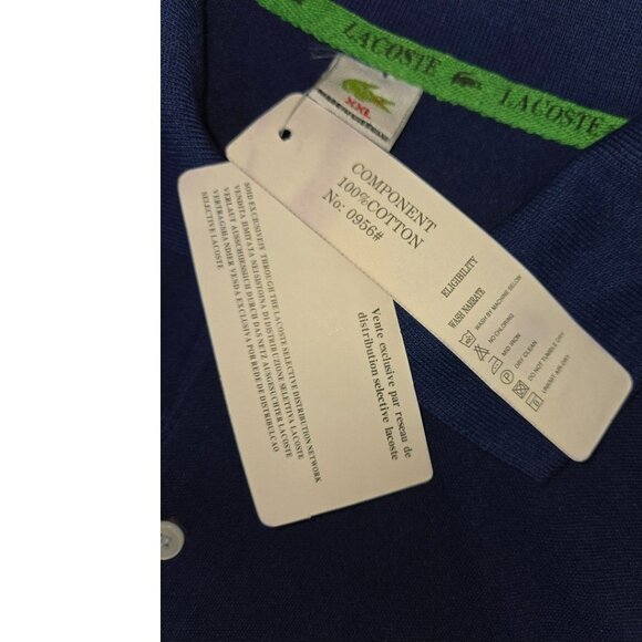 Lacoste Kids Navy Blue Classic Fit Polo Shirt XXL NEW NWT - Picture 6 of 8